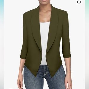 Olive Green Short Soft Blazer